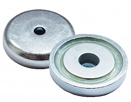 Neodymium Shallow Pot Magnet with Borehole