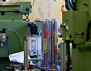 A Micromag magnetic filter on a machine